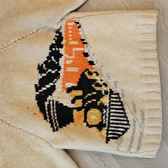 Vintage Wool Cowichan Style Locomotive Train Cardigan Sweater, XS/Sm *Wear - Picture 11 of 16